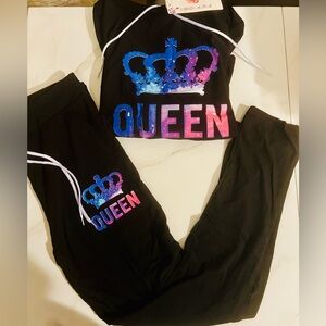 Black Queen Crown Two-Piece Set